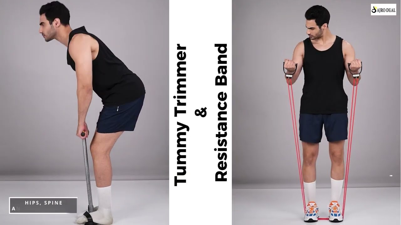 Tummy Trimmer & Resistance Band Set | Full Body Workout & Core Strengthening
