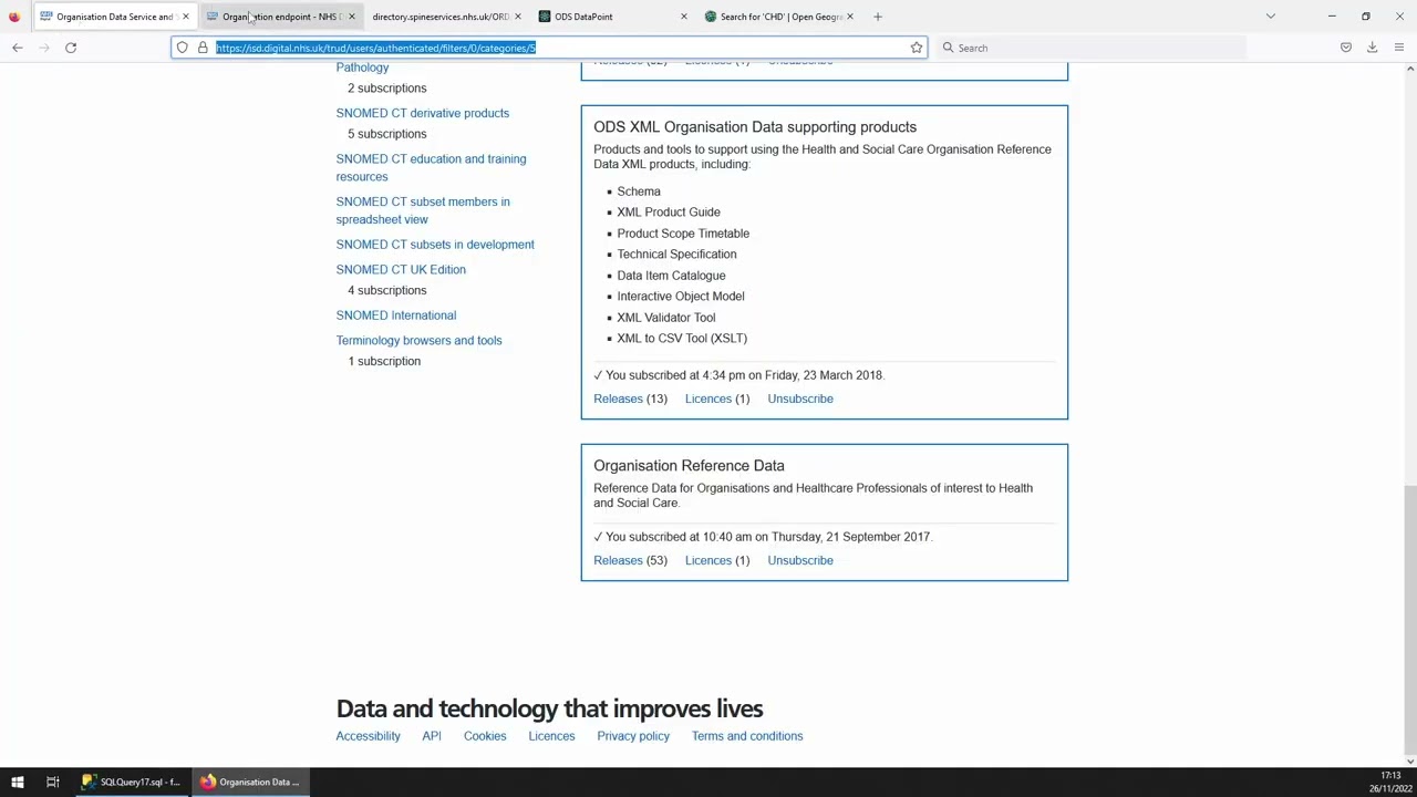 Lesson 11: ODS API vs ODS schemas plus ONS Codes and NHS111s