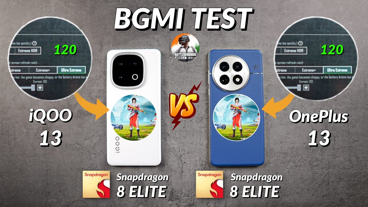 iQOO 13 vs OnePlus 13 - 120 FPS Bgmi Test, Heating & Battery Test 🔥