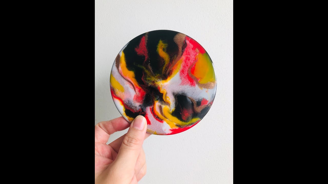 Turning CD into Artistic Resin Coaster