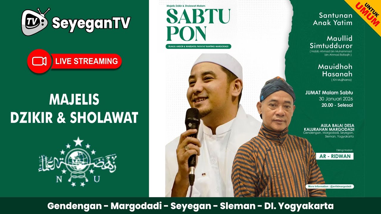 🔴 LIVE : Akhirusanah Lapanan Malam Sabtu Pon | KH. Mujiharno & Habib Ahmad Bafaqih |Hadroh Ar-Ridwan