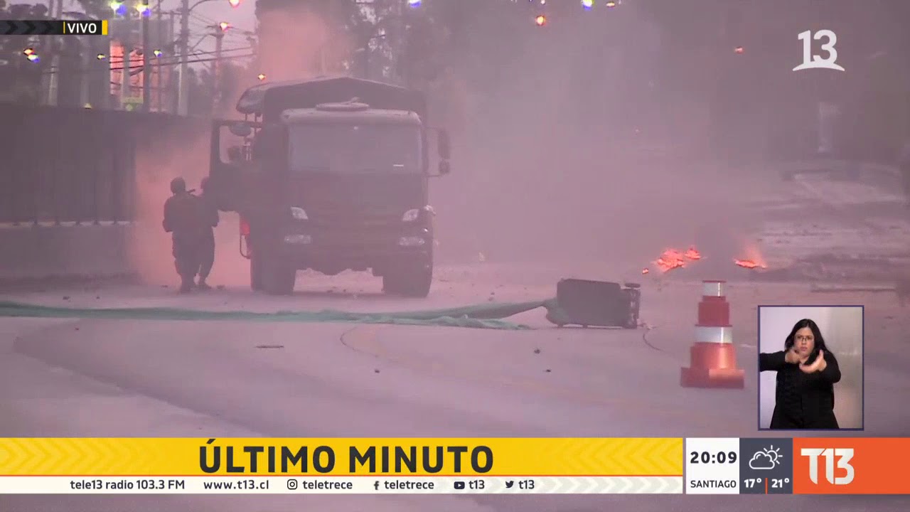 Militares enfrentan a disparos a manifestantes en Maipú