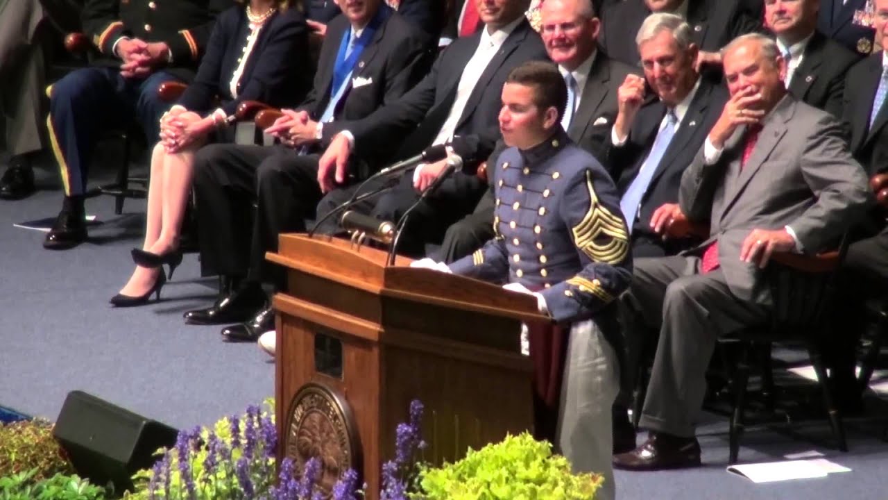 A Citadel Tradition: The last cadet in line speaks to his class