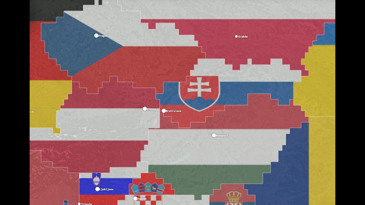 Austria and hungary vs czechia and slovakia