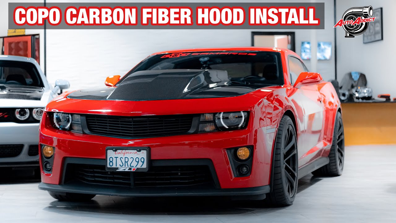 2013 Camaro ZL1 | Copo Carbon Fiber Hood Install | @AutoAddictUSA
