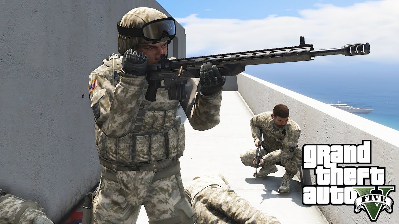 SNIPER WARFARE on the ROOF! | GTA5 NPC Wars 20