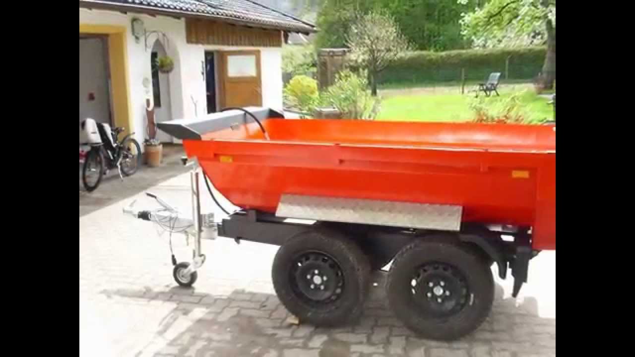 Maier Mulde, Halfpipe Kipper PKW, Muldenkipper, Anhänger, Kleintraktor