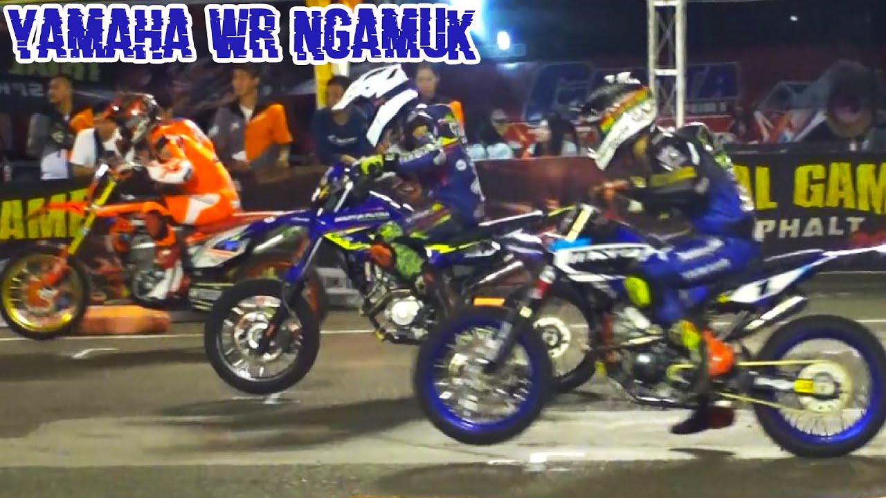 YAMAHA WR 250 SUPERMOTO JOKI ALFI HUSNI SPECIAL‼️ KALAHKAN RAJANYA SUPERMOTO INDONESIA, NIGHT RACE‼️