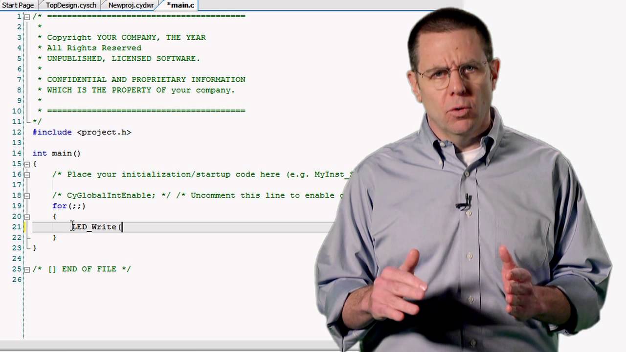 Cypress PSoC® Creator™ 101 - Lesson 4: Let’s Get an LED to Blink - Part 1