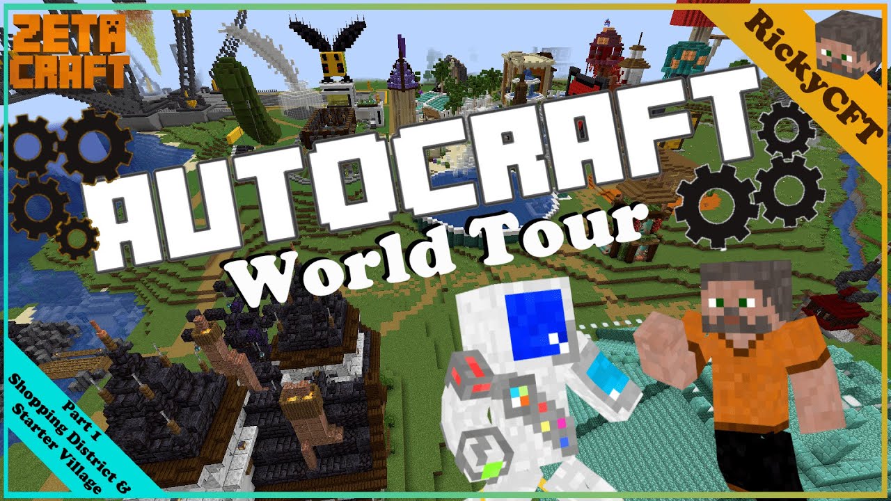 AutoCraft SMP World Tour - Part 1 - Shopping District and Starter Village