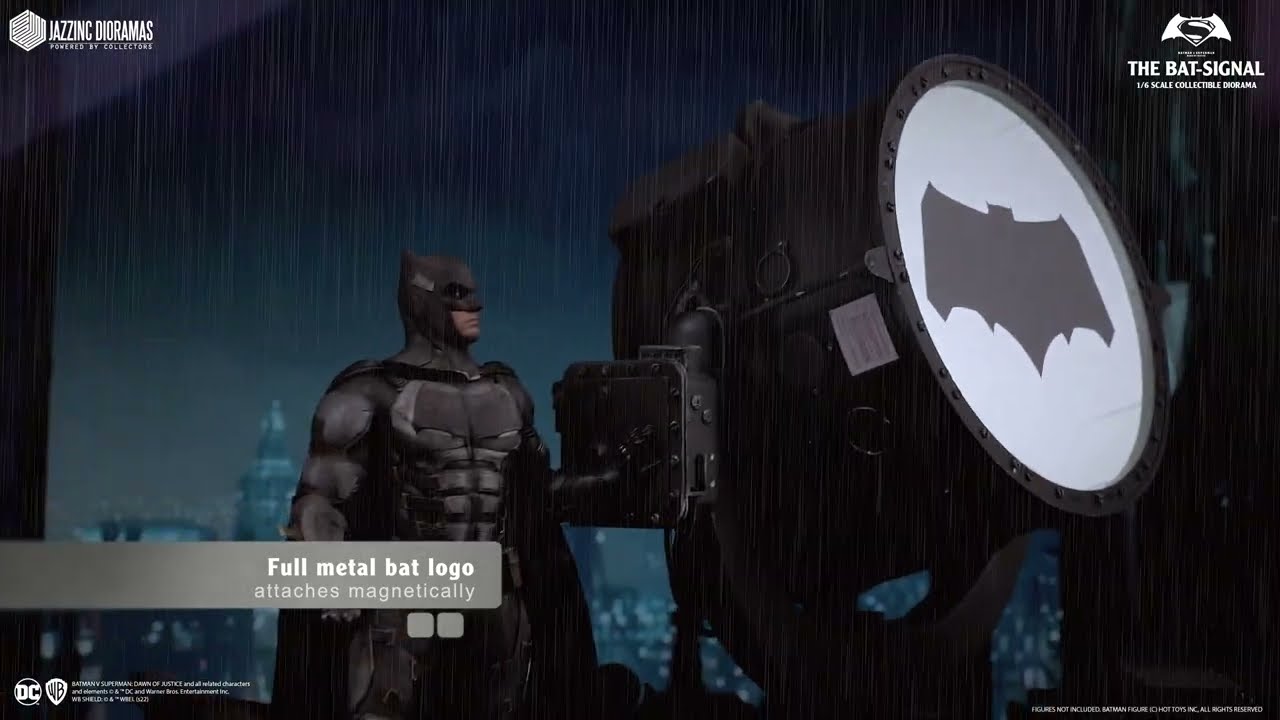1/6 scale Batman v. Superman Bat signal with lights and metal parts