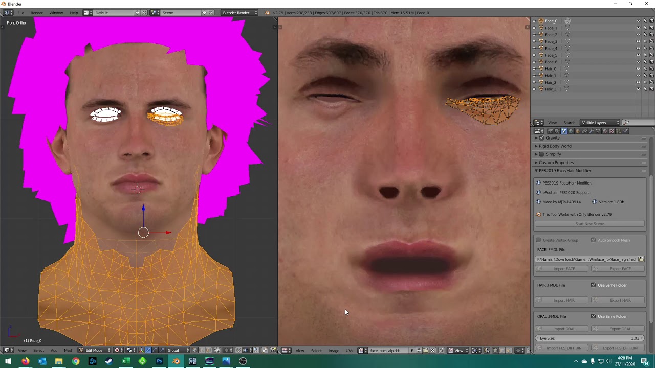 PES 2020/2021 Facemaking - Part 1