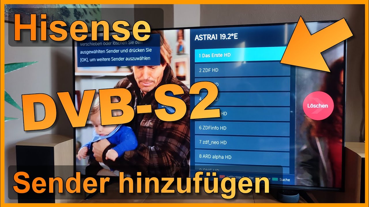 Hisense VIDAA TV: TV-Sender manuell hinzufügen (DVB-S2 Satelliten-Empfang)