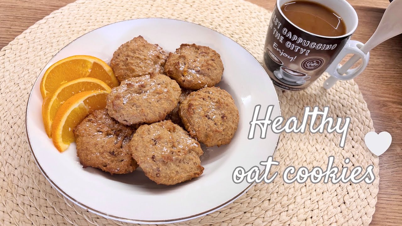 Healthy Oat Walnut Cookies | Sugar Free, Gluten Free