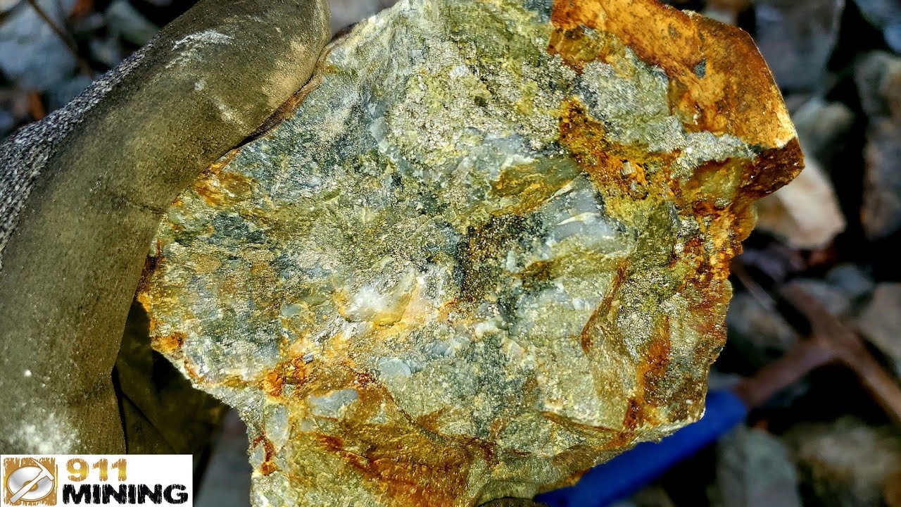 Massive Pyrite Block & Vein Has Gold Values!