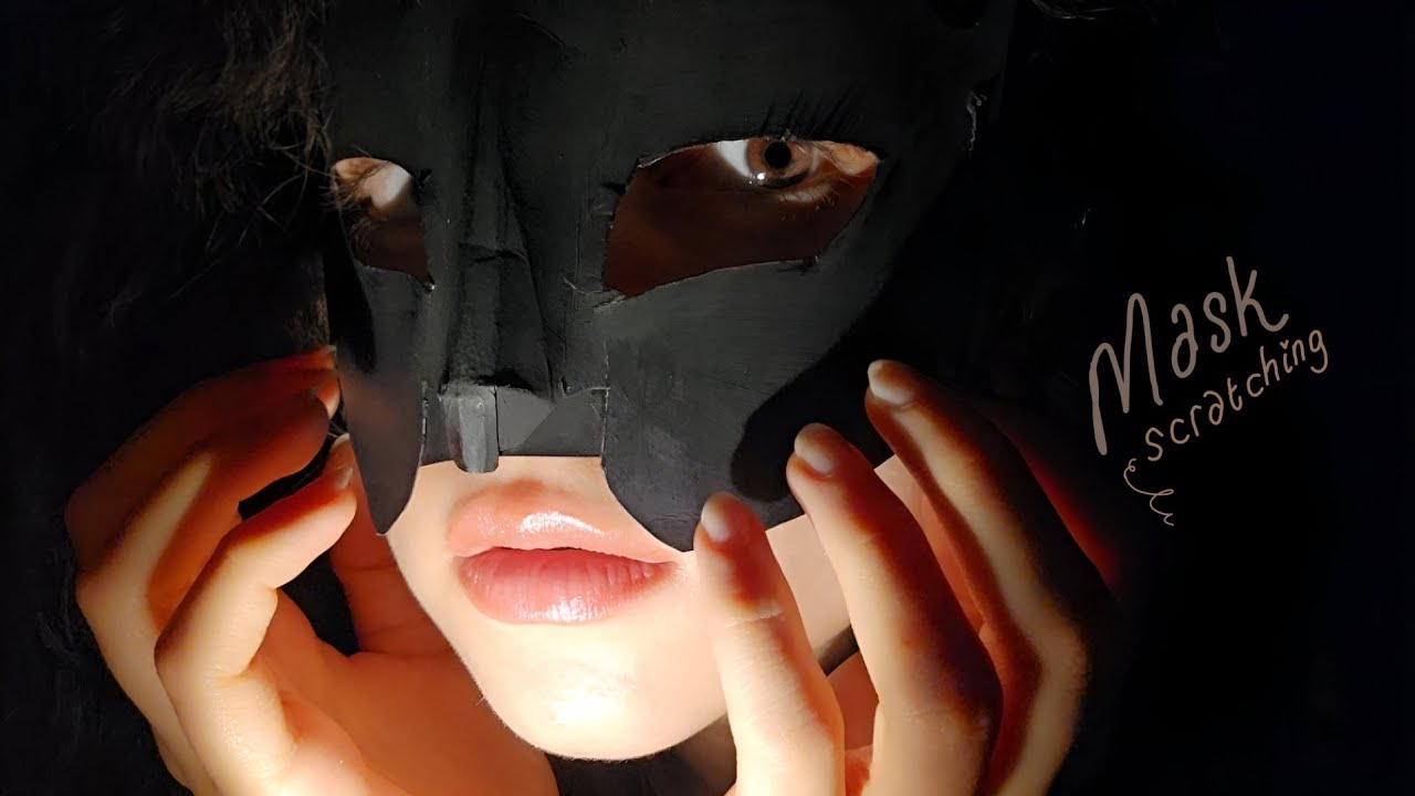 ASMR: Mask Scratching &bull; with a mask I designed myself &bull; no talking &bull; favorite #asmr