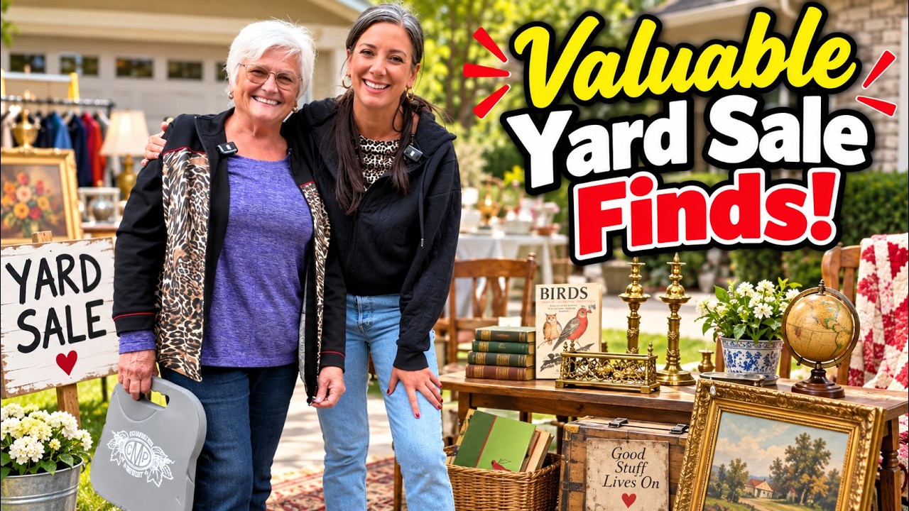Thrift With Us! Yard Sale & Estate Sale Vintage & Antique Home Decor Shopping - Budget Friendly Haul