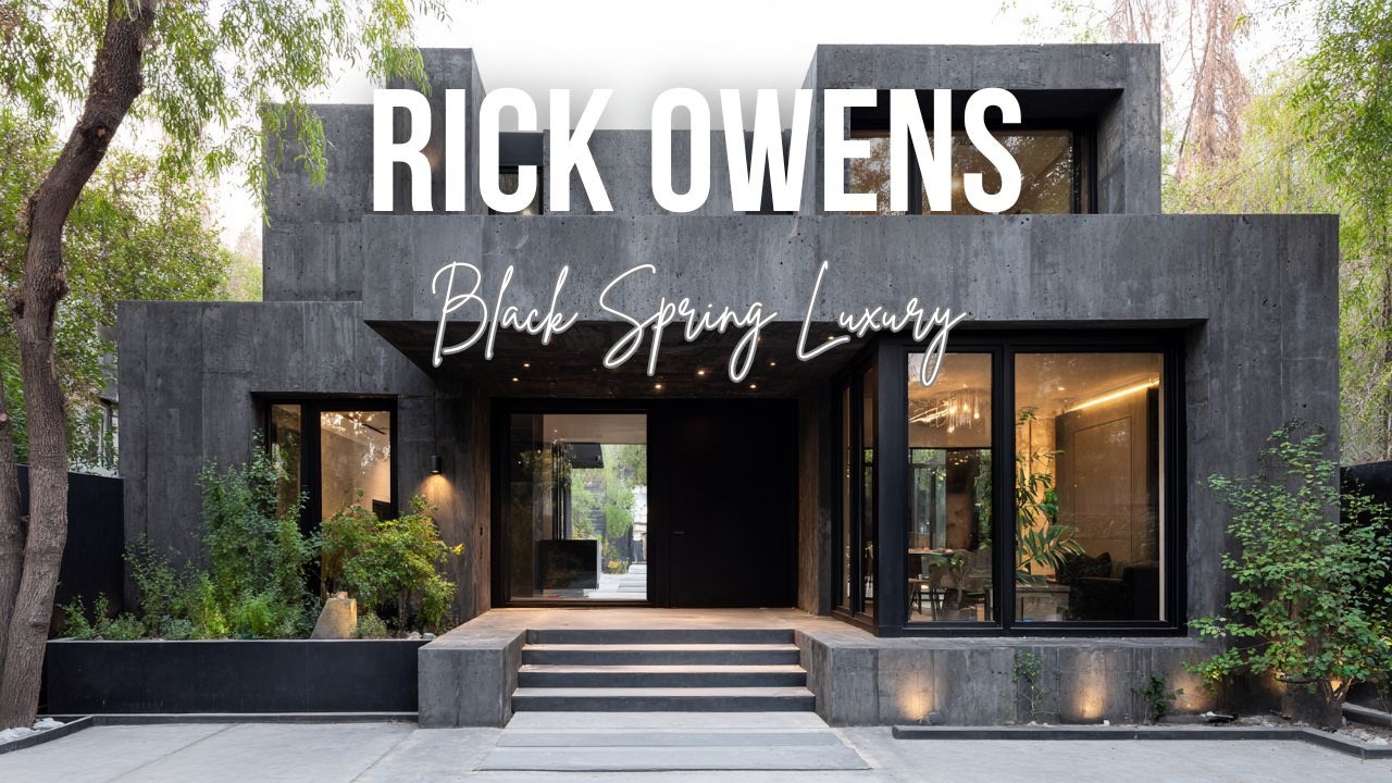 Black Spring Luxury House Inspired by Rick Owens Bold Dark Aesthetic Home