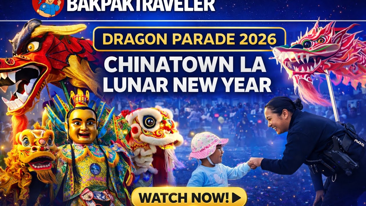 127th Dragon 🐉 Parade 2026 - china town LA lunar new year #bakpaktraveler #ytshorts #lunarnewyear 