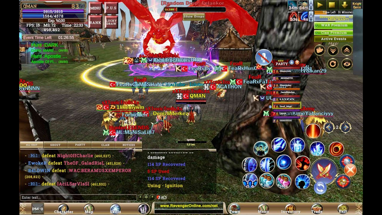 REVENGER ONLİNE AKŞAM KUŞAĞI #GAME #KO #KNİGHTONLİNE #FARM #MMORPG