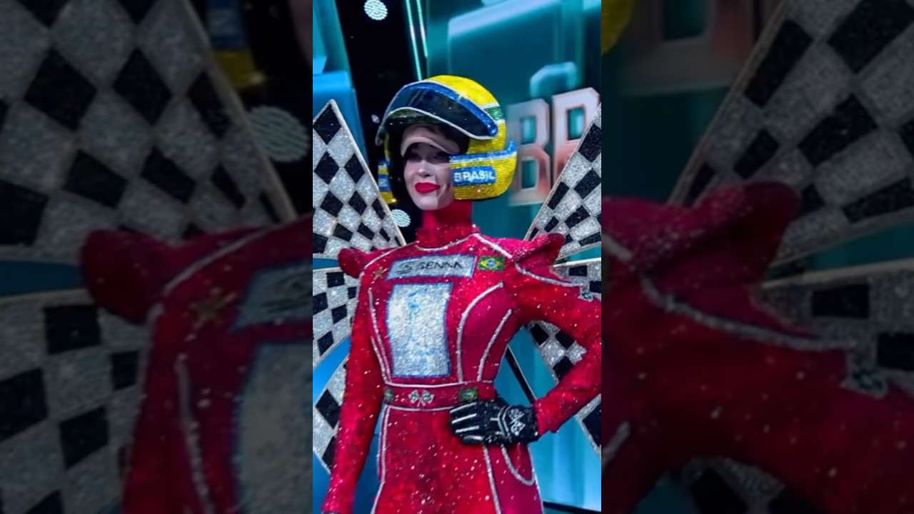 Miss Brasil se transforma em Ayrton Senna em traje t&iacute;pico para o Miss Grand International 2025