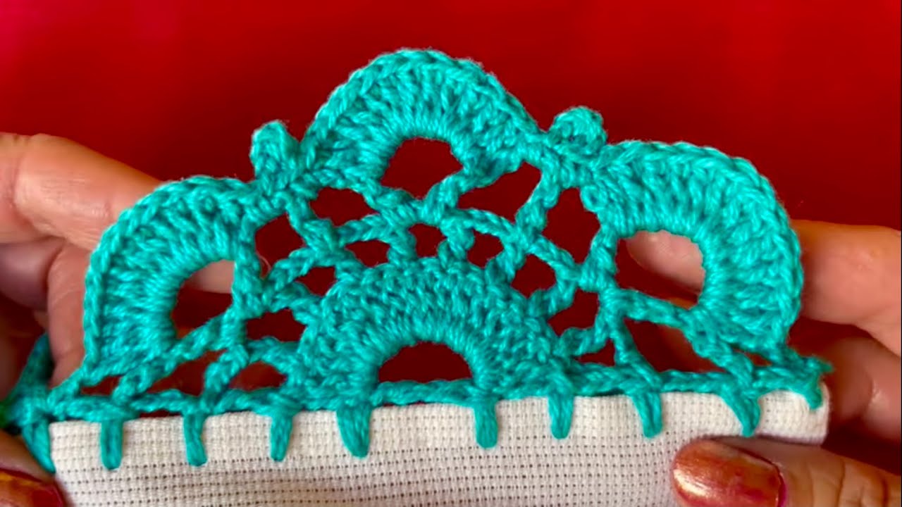 🌺Orilla PARA SERVILLETAS de una sola vuelta  DE FLORES💦 ¡¡ HERMOSA !!🧵Puntilla 311