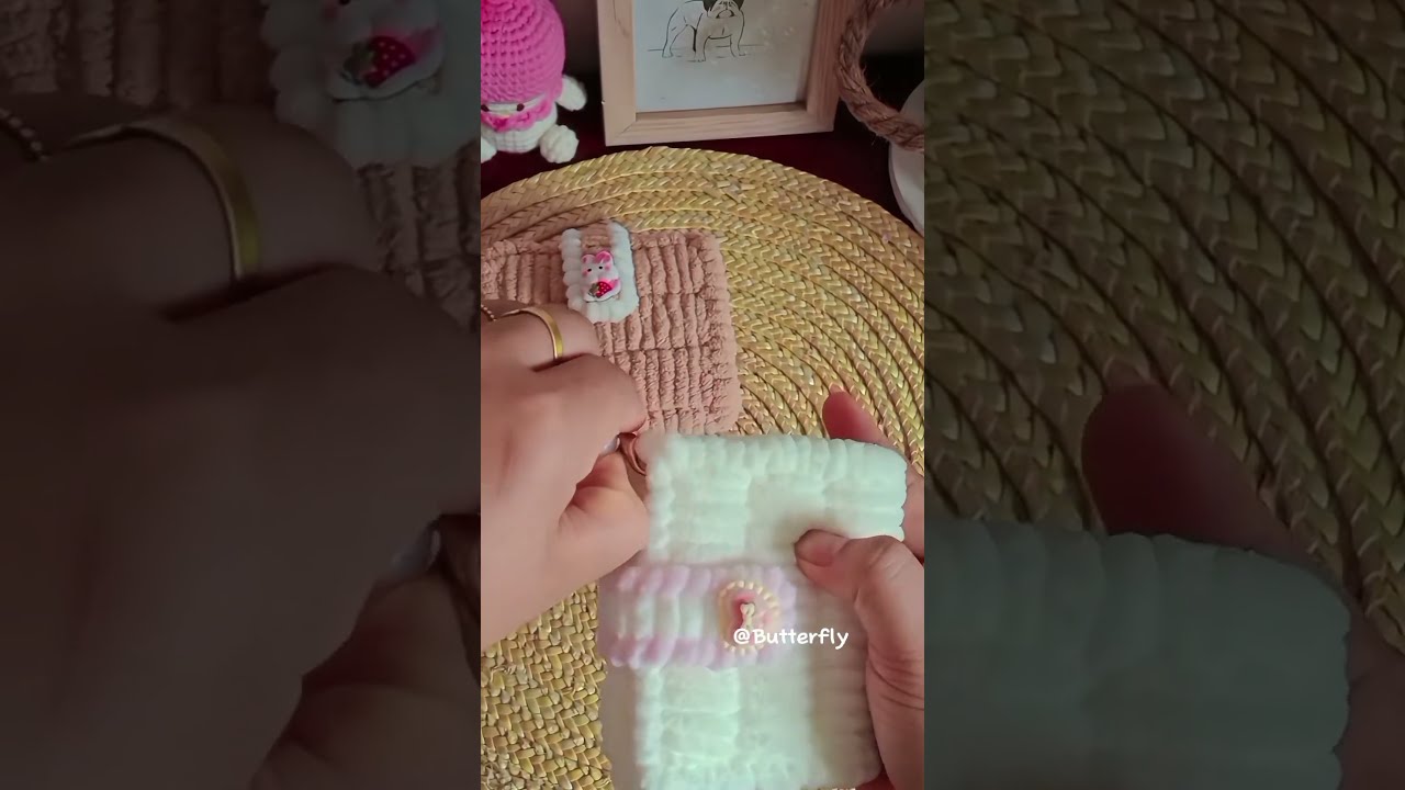 mini wallet ✨🤍🤎#reels #crochet #handmade #butterflycrochet #crochettutorial
