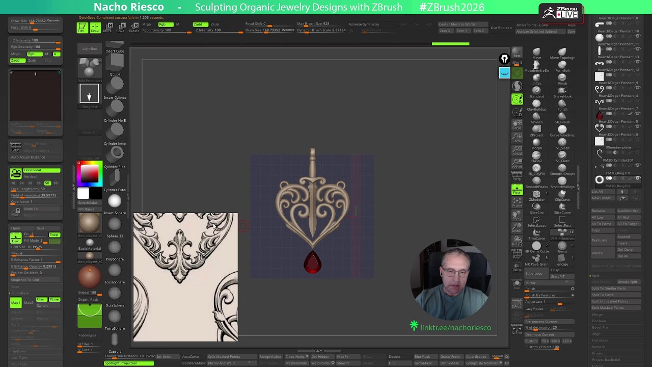 Sculpting Organic Jewelry Designs with ZBrush – Nacho Riesco Gostanza