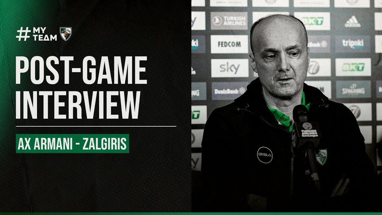 Coach Zdovc shares his thoughts after the game in Milan