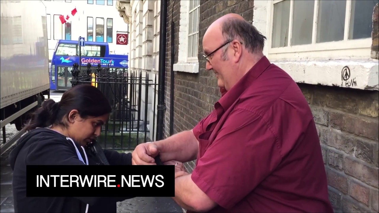 ARCHIVE: London, UK - Man arrested in Westminster following 'paedophile hunters' group sting