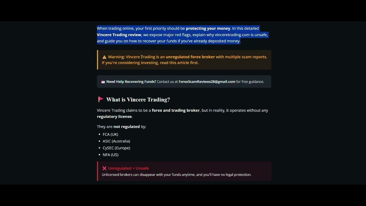 VincereTrading.com Scam Broker Alert: Investors Report Withdrawal Fraud and Fake Tax Demands