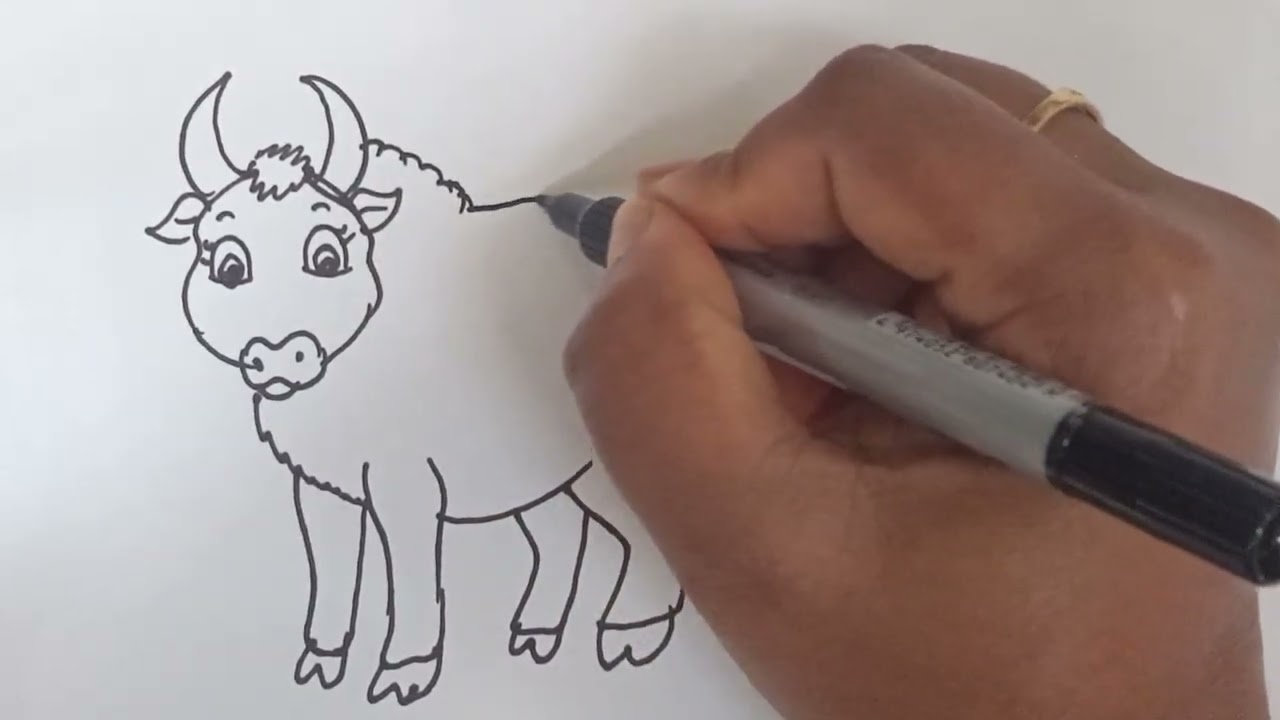 Cow drawing for kids 😍#like#share#subscribe 