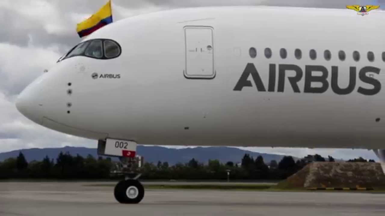 El Airbus A350 llega a Colombia