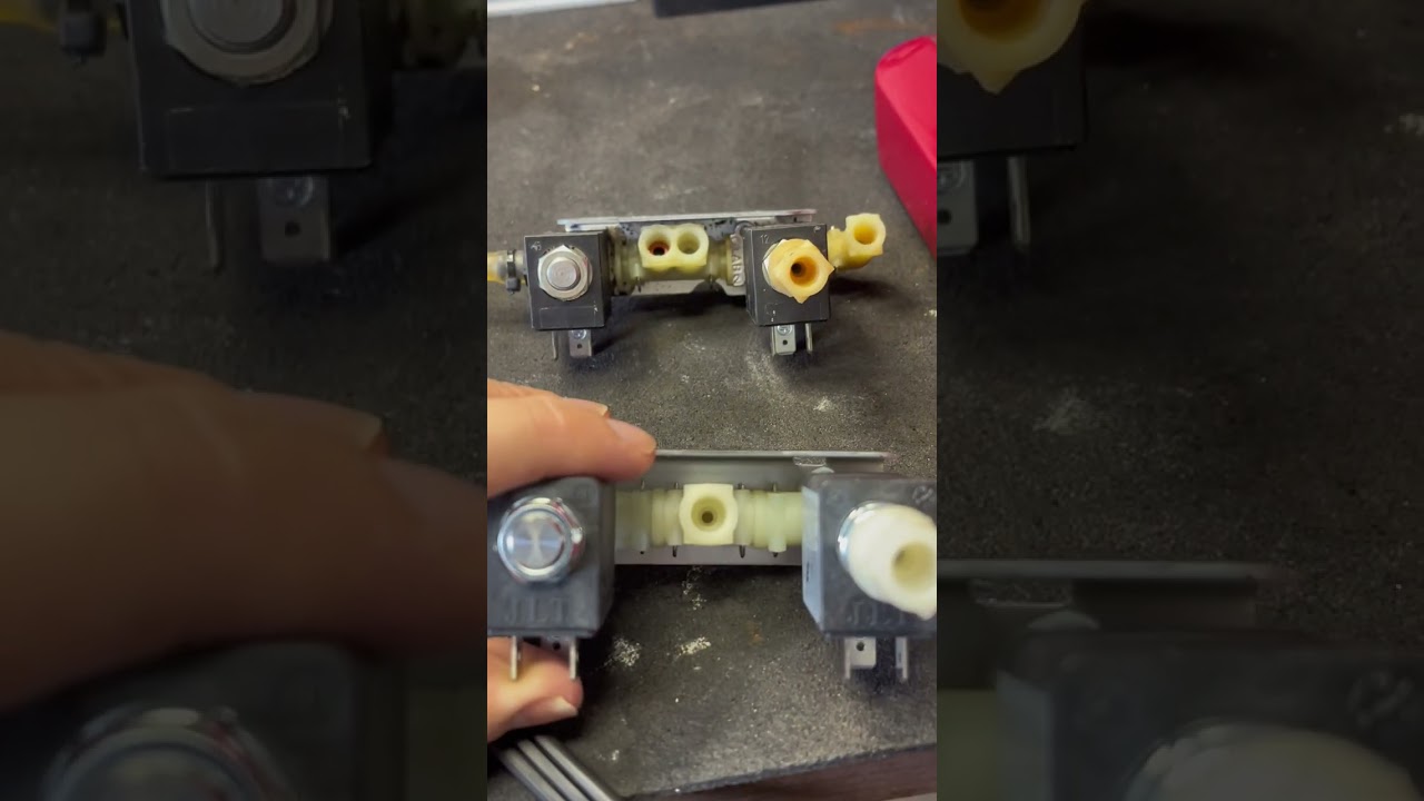 Breville BES870XL Red color inlet solenoid valve replacement #appliancerepair #breville #espresso