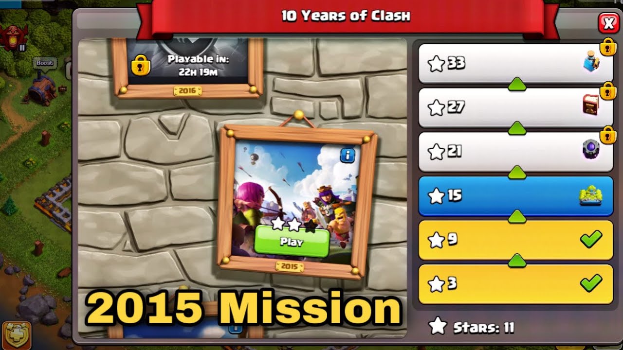 10 Years Of Clash | 2015 Mission | Clash Of Clans | WarSider Gaming |