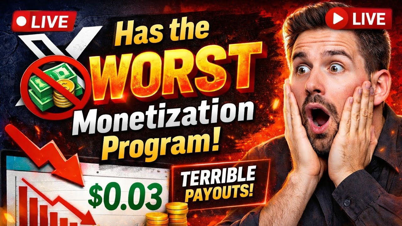X Earning is the worse in all monetized platforms | TS Tech Talk is live!