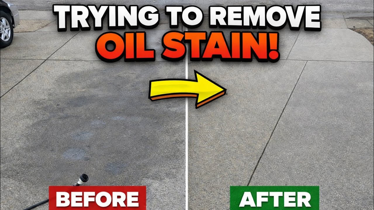 pressure washing | Worst Oil Stain I’ve Seen — Can It Be Saved?