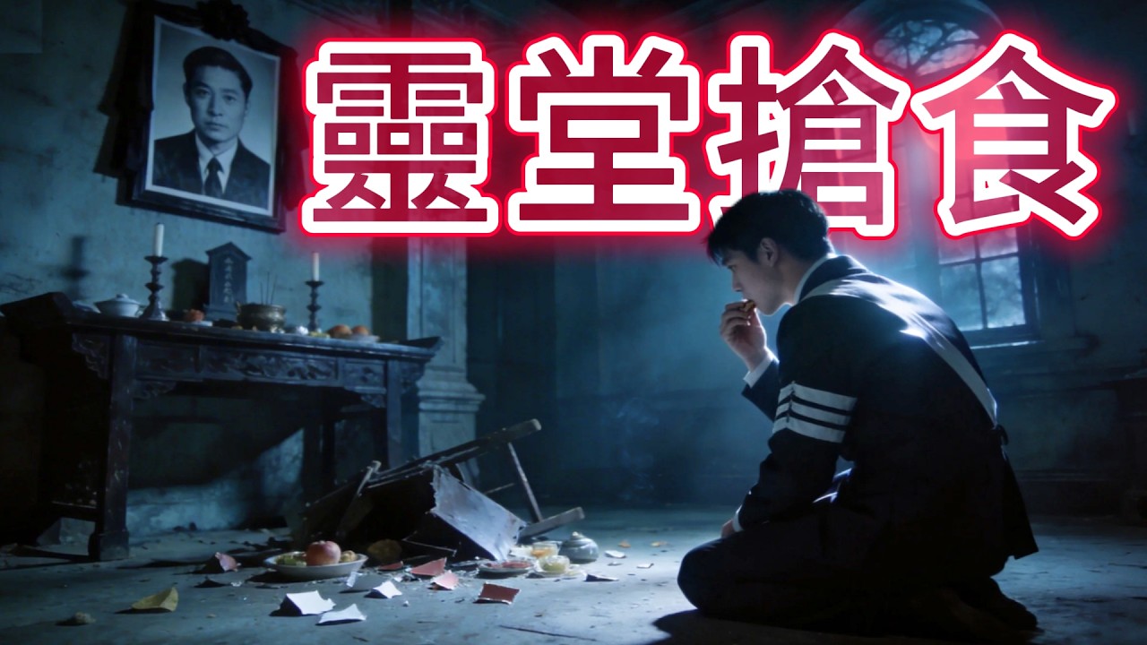 【大小姐講怪談】| 靈堂搶食：死人把聲從佢把口講出嚟，仲要係度食食祭品！#廣東話