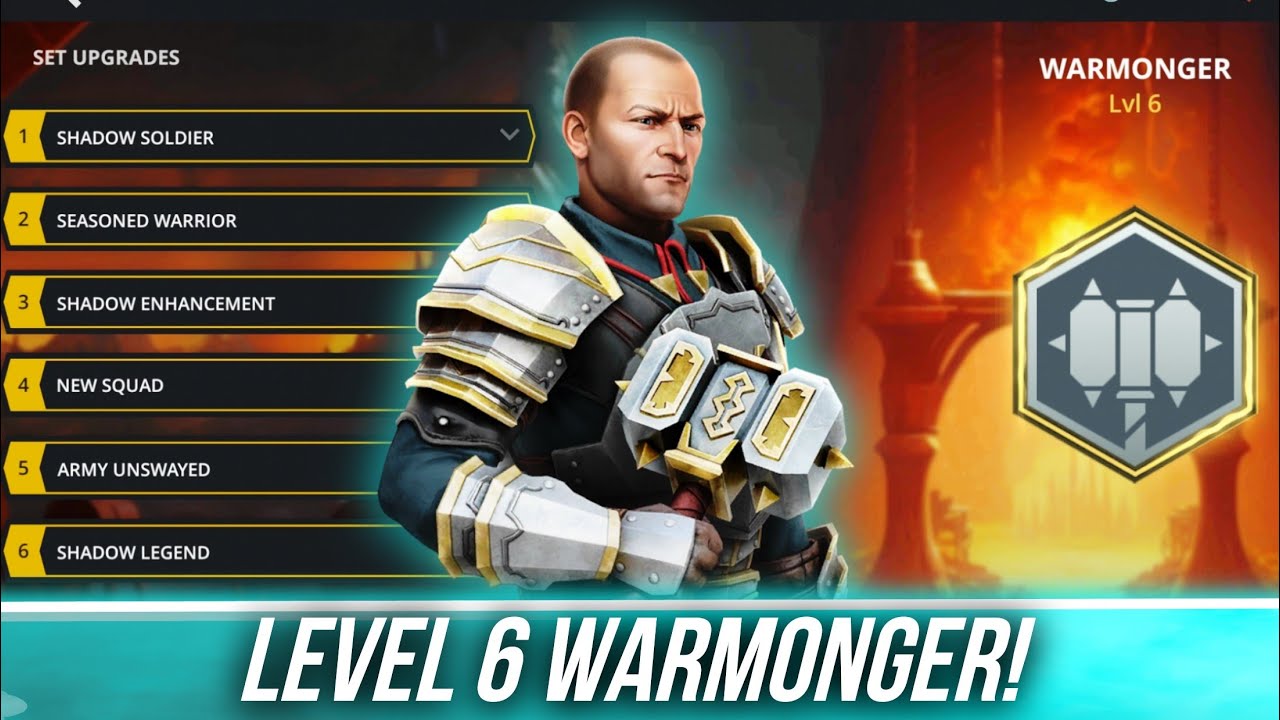 Shadow Fight 3&bull;Exclusive Level 6 ''WARMONGER'' Set! Gameplay And Review🔥🤯