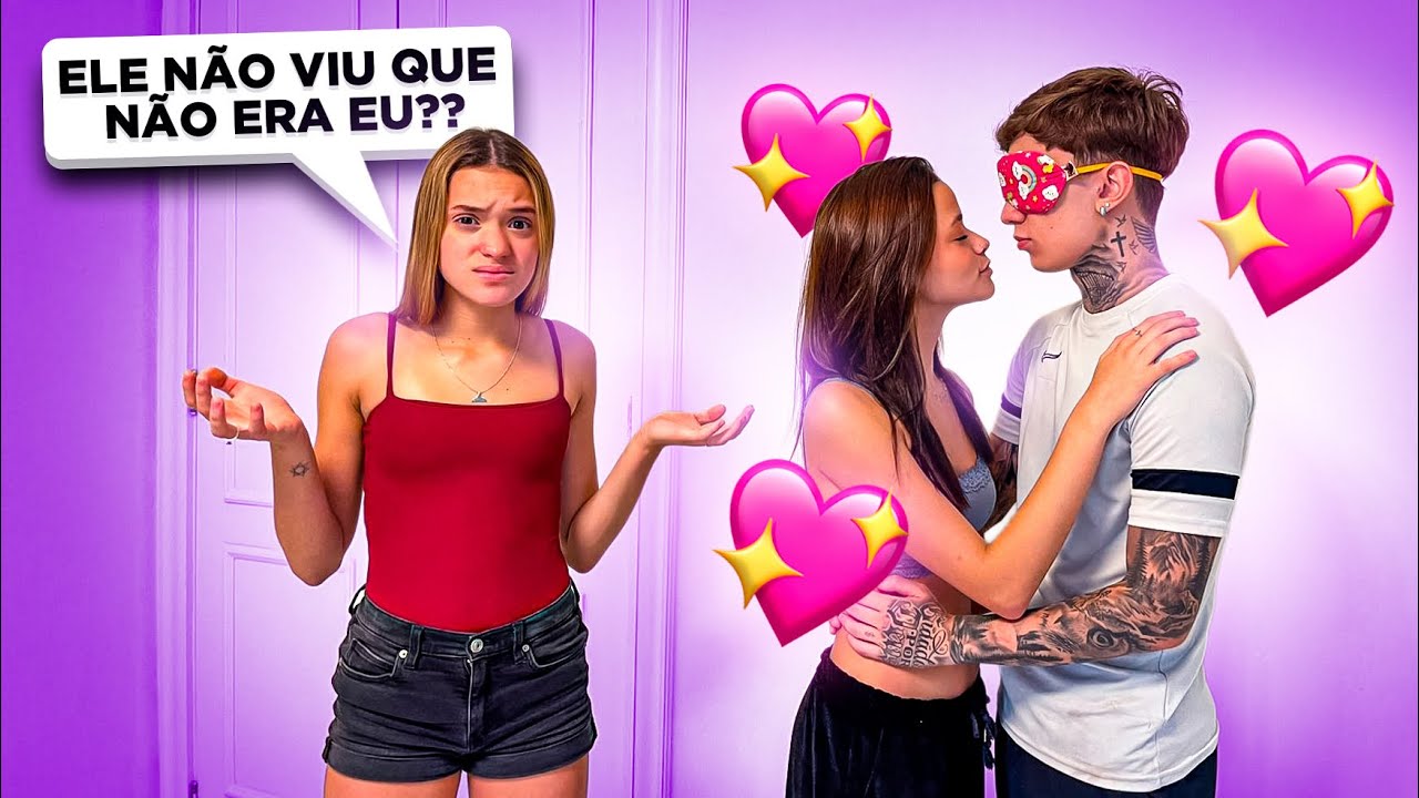 MEU NAMORADO NÃO VIU QUE NÃO ERA EU E QUASE BEIJOU MINHA IRMÃ!