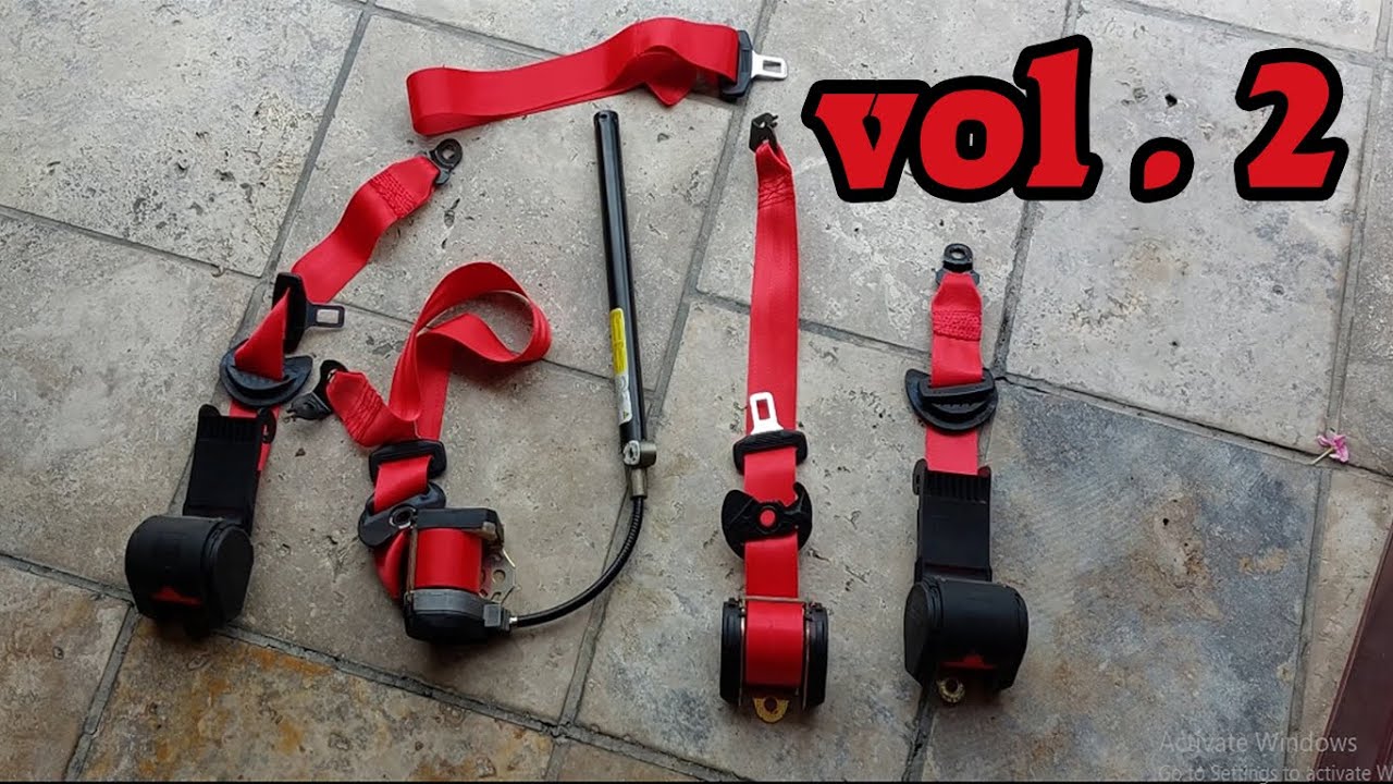 Red Seat Belt Colour Change  On My Volkswagen Golf 3  /  Vol.2