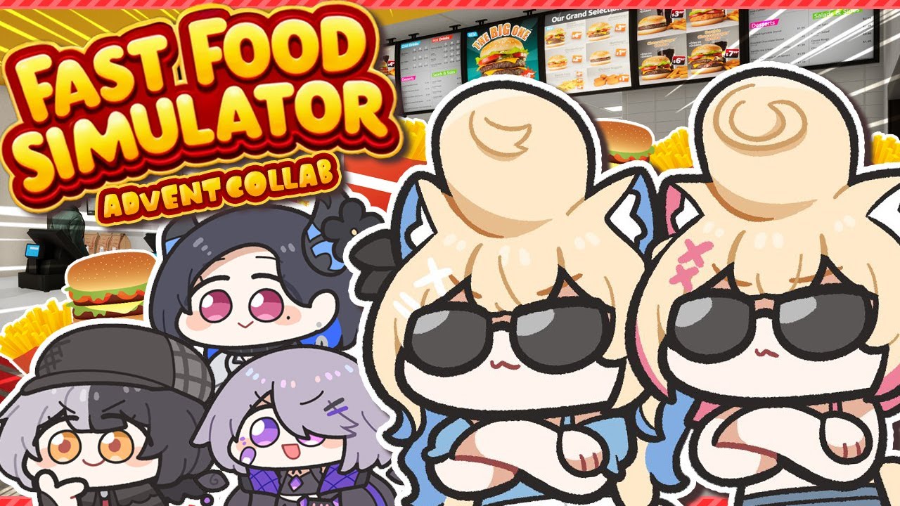 【FAST FOOD SIMULATOR COLLAB】return to the society of fries and burgers 🐾 #holoAdvent【FUWAMOCO】
