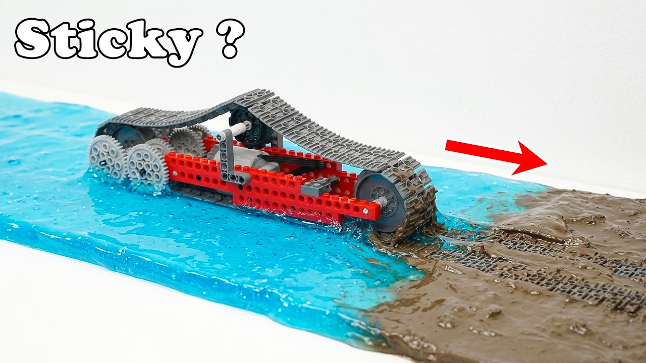 Sticky Slime & Mud Trap Test for LEGO Tracked Vehicle | Smart Lego