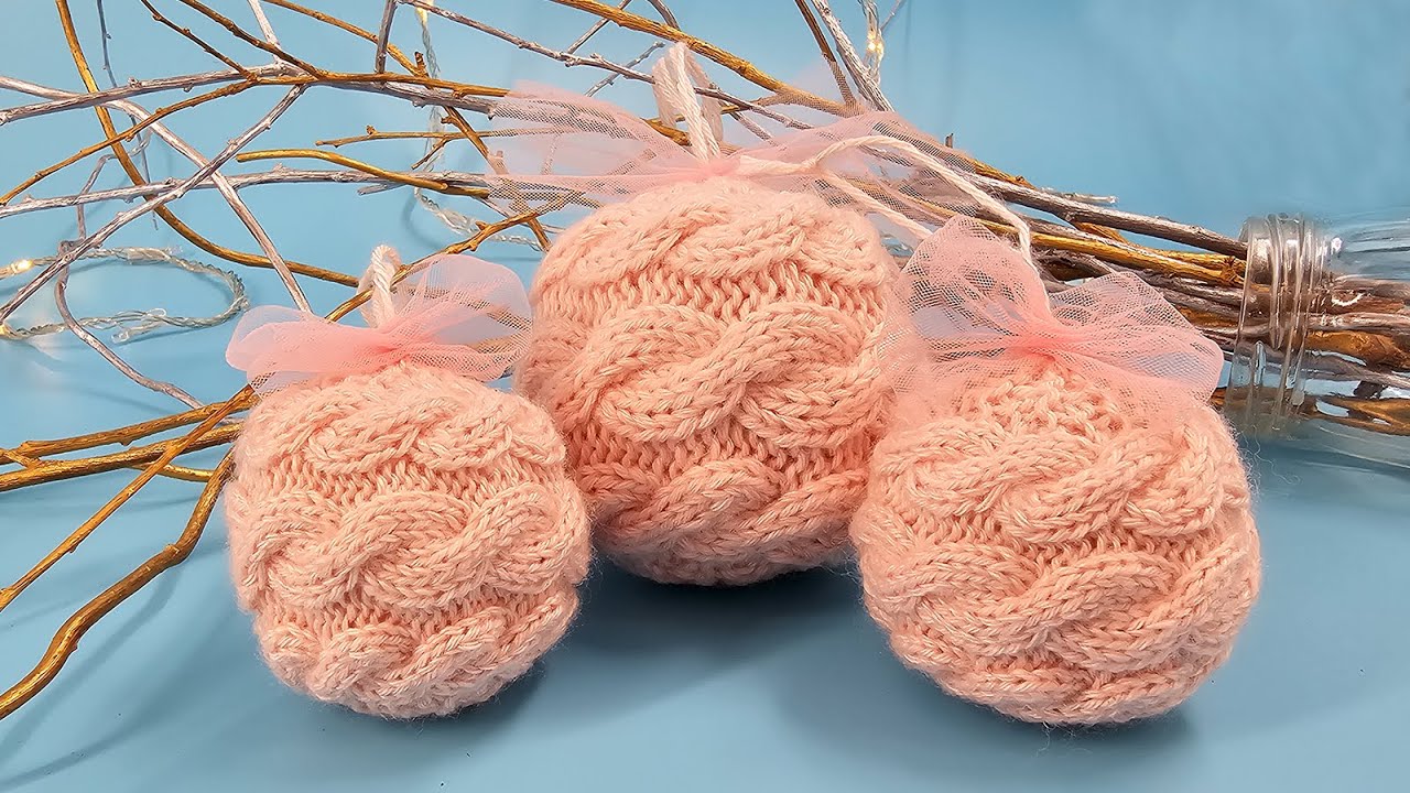 Christmas Ball Ornaments 🎄 (subtitles) Новогодние шары спицами