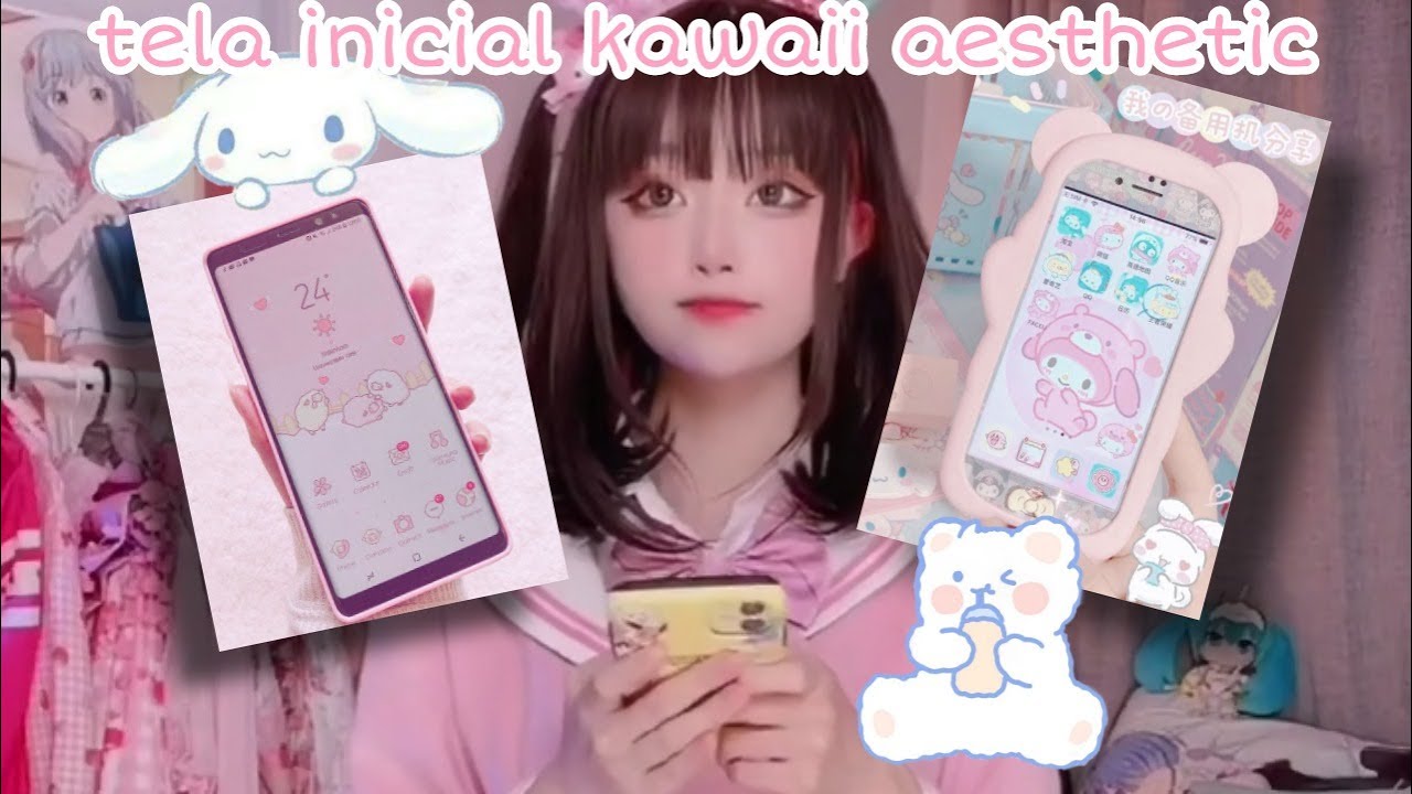 COMO DEIXAR SUA TELA INICIAL KAWAII AESTHETIC tutorial/ #comoserkawaii