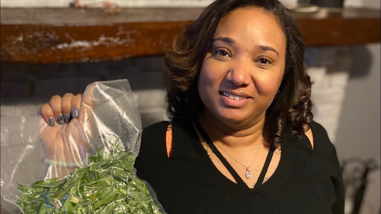 Collard Greens Clean , Package and Storage