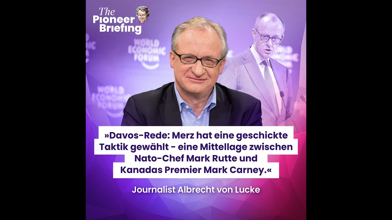Albrecht von Lucke zu Merz in Davos | Strack-Zimmermann | Trump verklagt JP Morgan