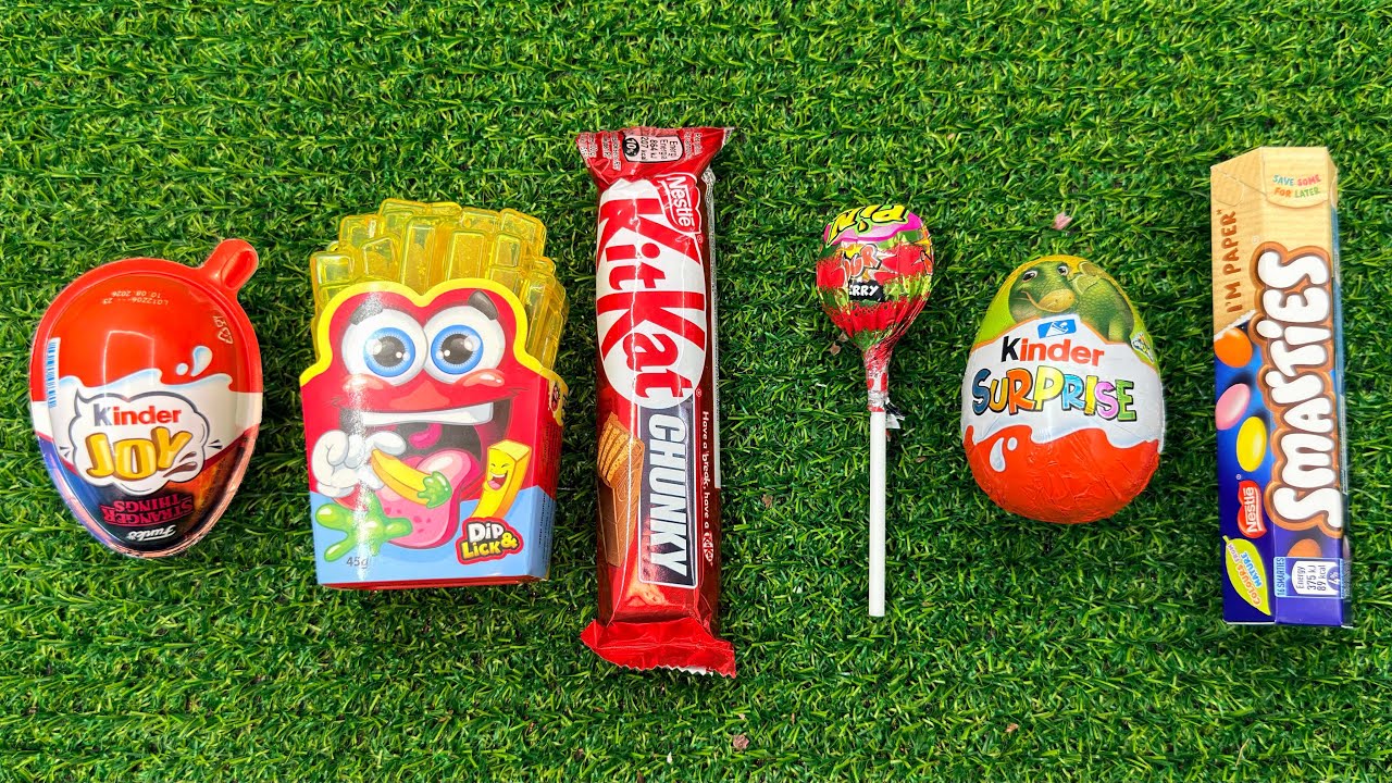 ASMR Most Popular Candys / some lots of colorful rainbow lollipop candy / unpacking chocolate eat