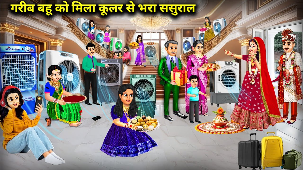 गरीब बहू को मिला कूलर से भरा ससुराल || Poor Daughter -In -Law Full Of Coolers || Cartoon Video