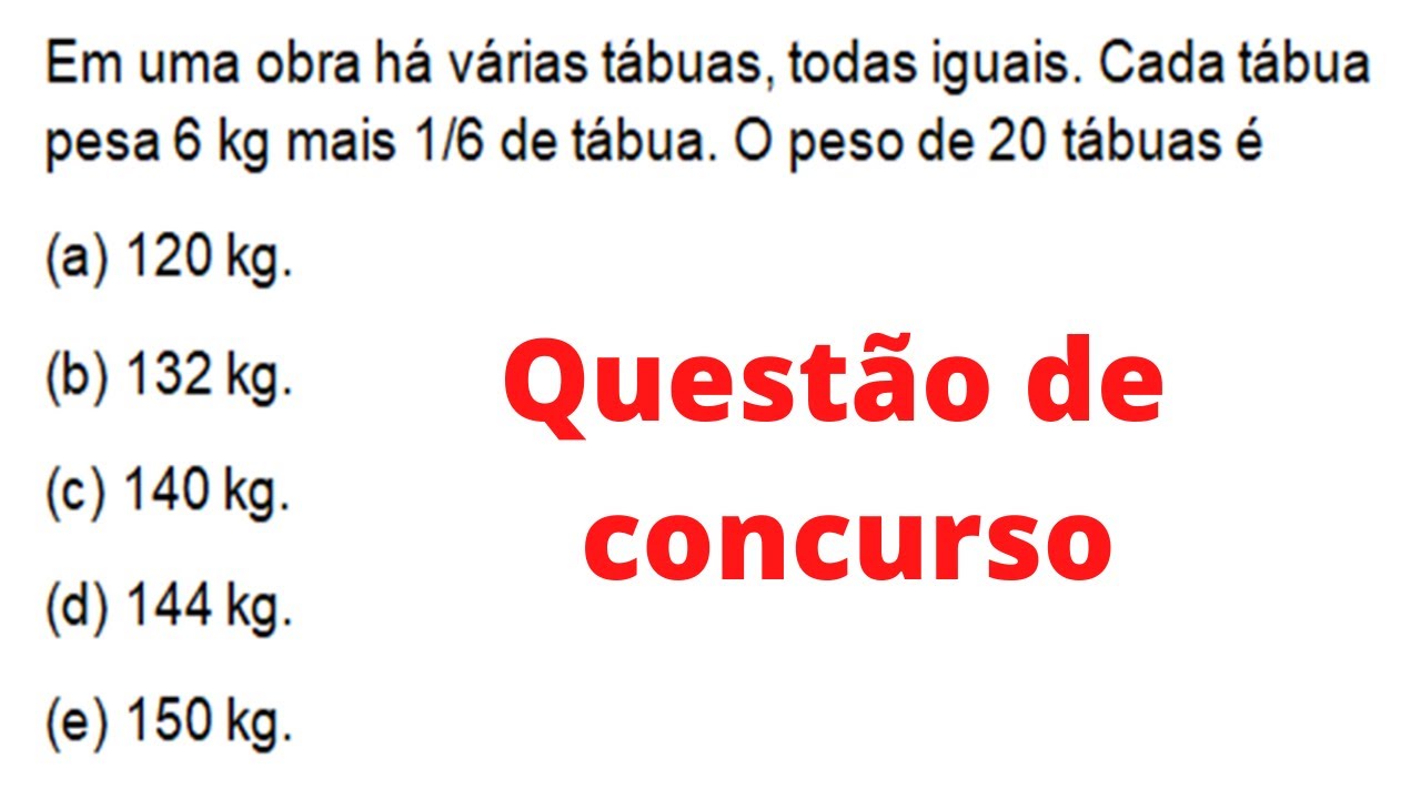 [PASSO A PASSO] Questão de concurso público  matemática raciocínio lógico